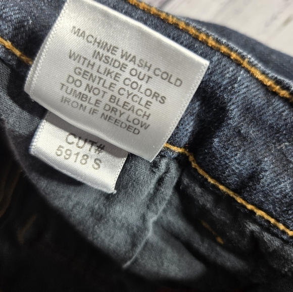 NYDJ Women's bootcut dark wash stretch jeans embroidered pockets sz 14 - Picture 6 of 8